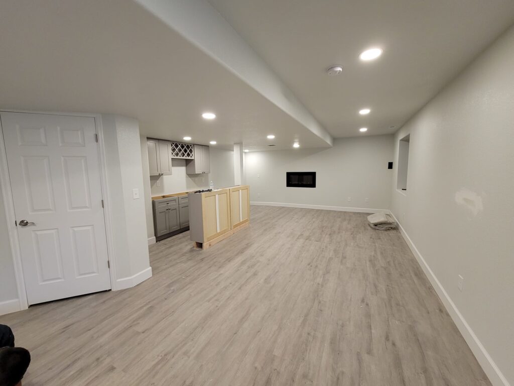 Alpine Pro Building and Remodeling basement finishing project in Colorado Springs